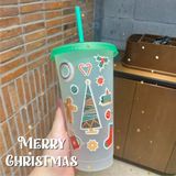  Ly In 3D Nổi Hoạ Tiết Giáng Sinh 2024 