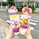  Ly In 3D Nổi Hoạ Tiết Ngày Phụ Nữ ( 8/3 và 20/10) 