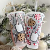  Ly In 3D Nổi Hoạ Tiết Giáng Sinh 2024 