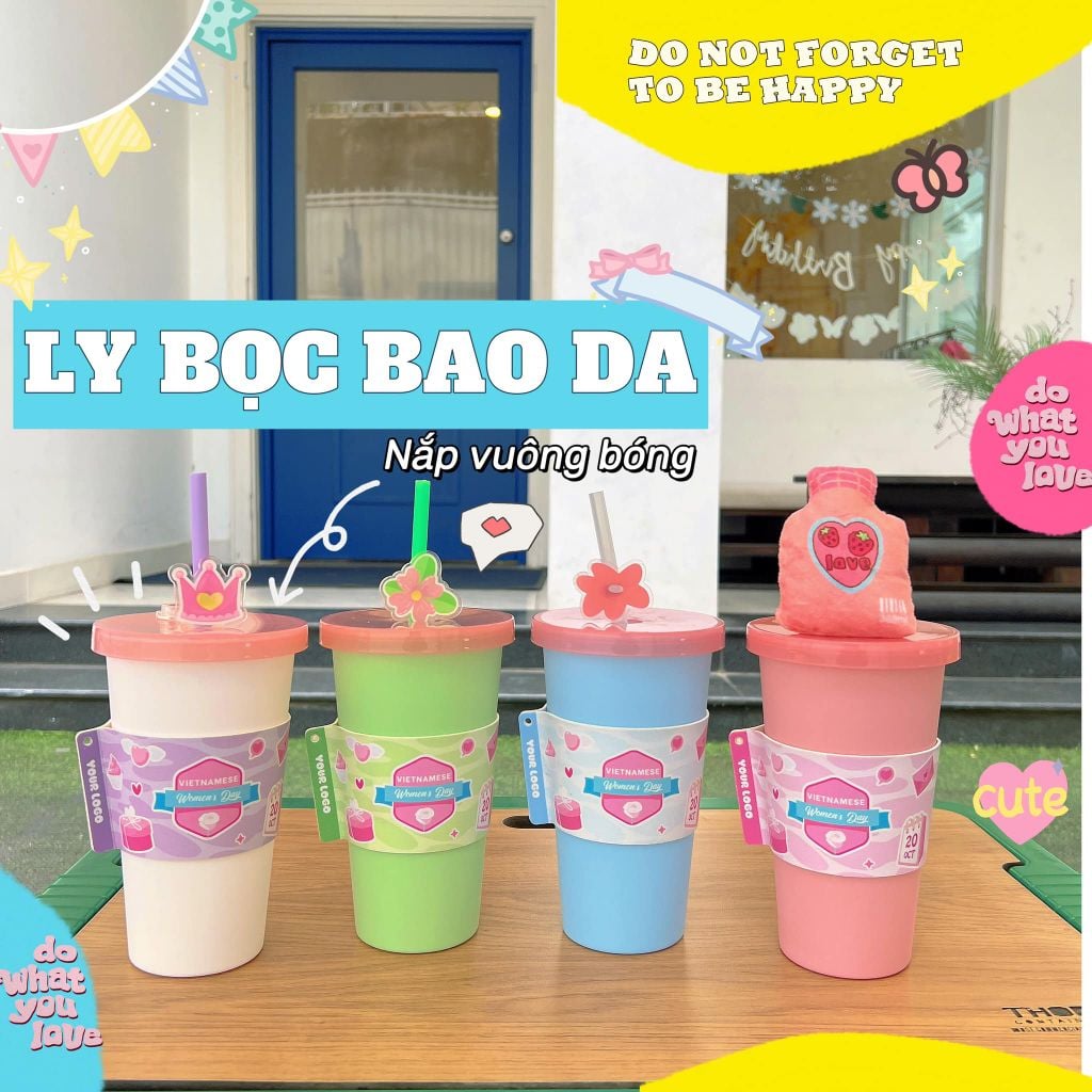  Ly Bọc Bao Da Hoạ Tiết Ngày Phụ Nữ ( 8/3 và 20/10) 