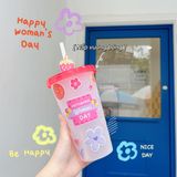  Ly In 3D Nổi Hoạ Tiết Ngày Phụ Nữ ( 8/3 và 20/10) 