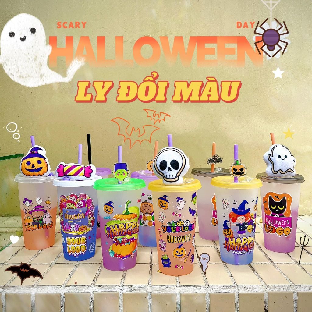  Ly In 3D Nổi Hoạ Tiết Halloween ( Part 1) 