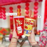  Ly In 3D Nổi Hoạ Tiết Tết 2025 ( BST 01) 