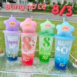  Ly In 3D Nổi Hoạ Tiết Ngày Phụ Nữ ( 8/3 và 20/10) 