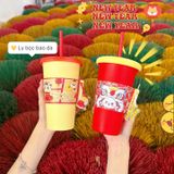  Ly Bọc Bao Da Hoạ Tiết Tết 