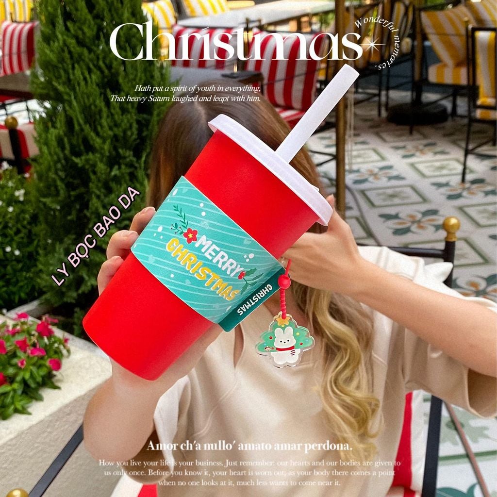  Ly Bọc Bao Da Hoạ Tiết Giáng Sinh 2024 