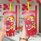  Ly In 3D Nổi Hoạ Tiết Tết 2025 ( BST 01) 