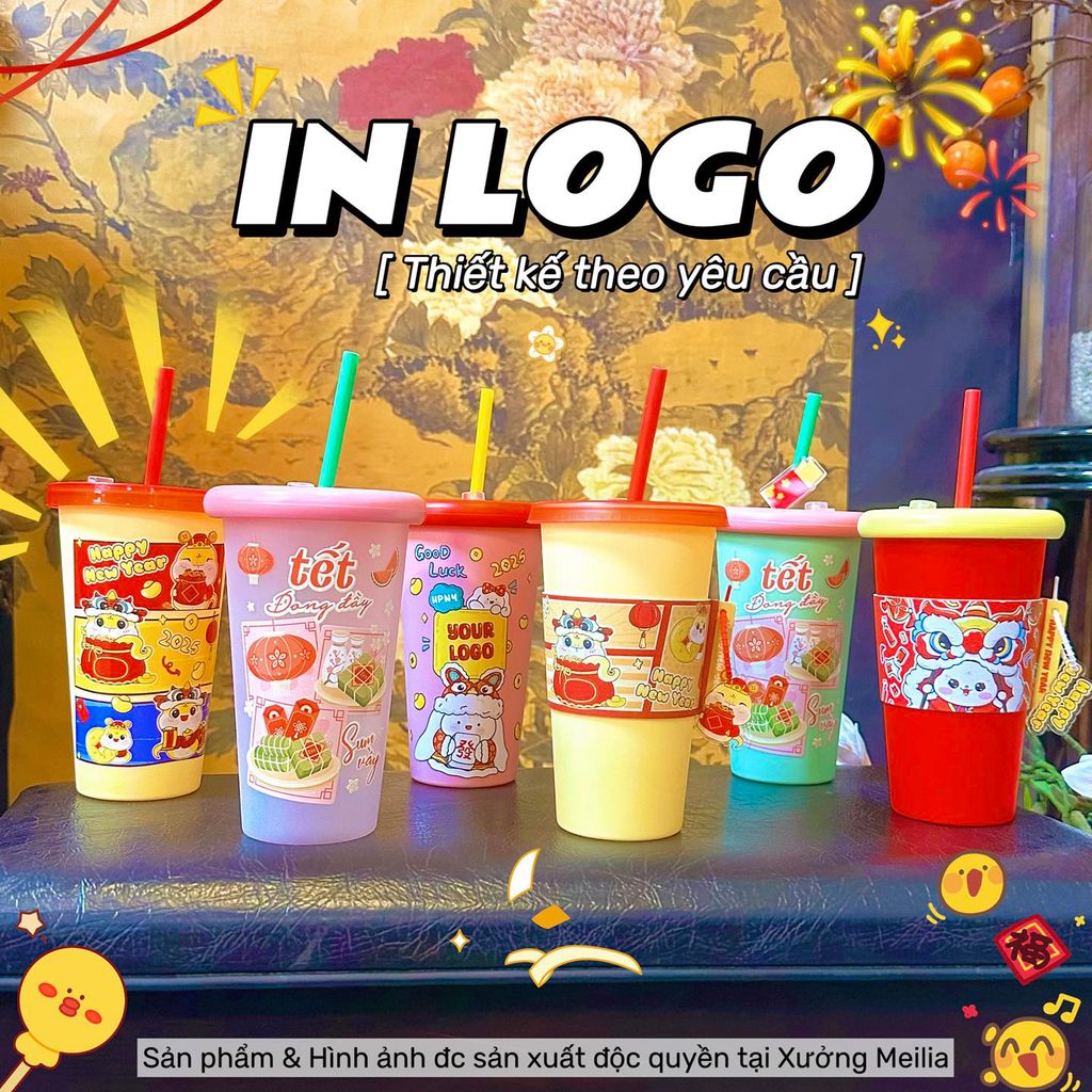  Ly In 3D Nổi Hoạ Tiết Tết 2025 ( Part 3) 