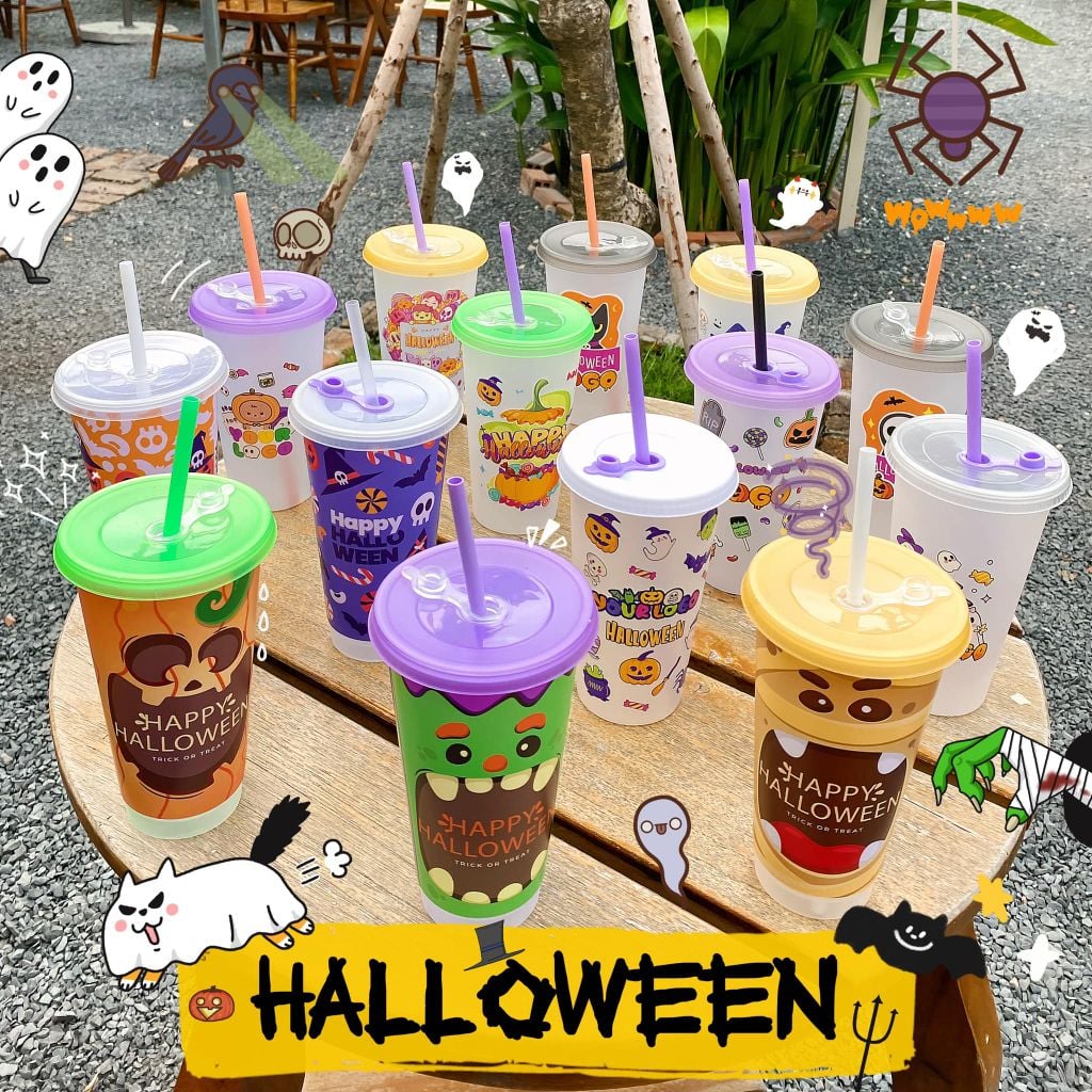  Ly In 3D Nổi Hoạ Tiết Halloween ( Part 2) 