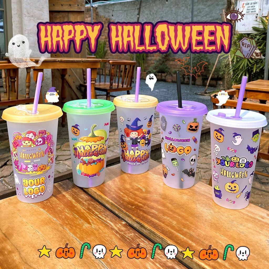  Ly In 3D Nổi Hoạ Tiết Halloween ( Part 2) 