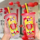  Ly In 3D Nổi Hoạ Tiết Tết 2025 ( BST 01) 