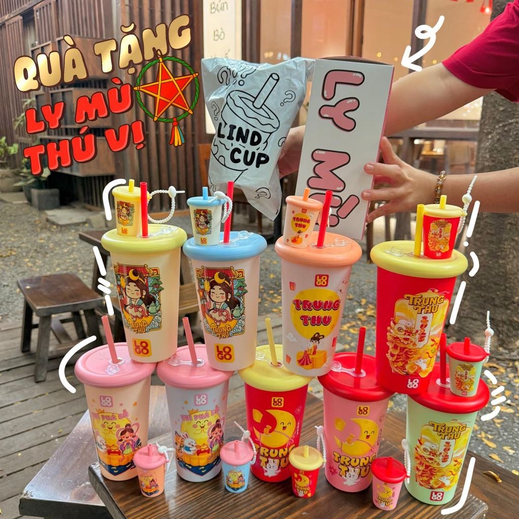  Ly In 3D Nổi Hoạ Tiết Trung Thu 2025 ( Hình thức mù ) 