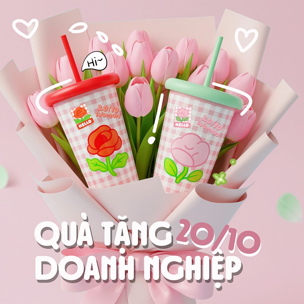  Ly In 3D Nổi Hoạ Tiết Ngày Phụ Nữ ( 8/3 và 20/10) - Mẫu 2025 