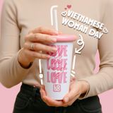  Ly In 3D Nổi Hoạ Tiết Ngày Phụ Nữ ( 8/3 và 20/10) - Mẫu 2025 