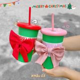  Ly Bọc Bao Da Nơ Hoạ Tiết Giáng Sinh 2025 