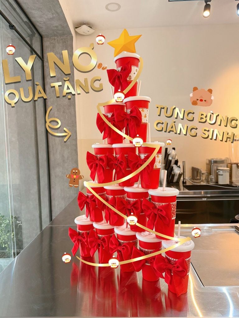  Ly Bọc Bao Da Nơ Hoạ Tiết Giáng Sinh 2025 