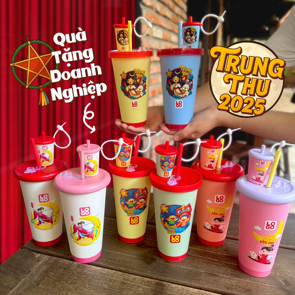  Ly In 3D Nổi Hoạ Tiết Trung Thu 2025 