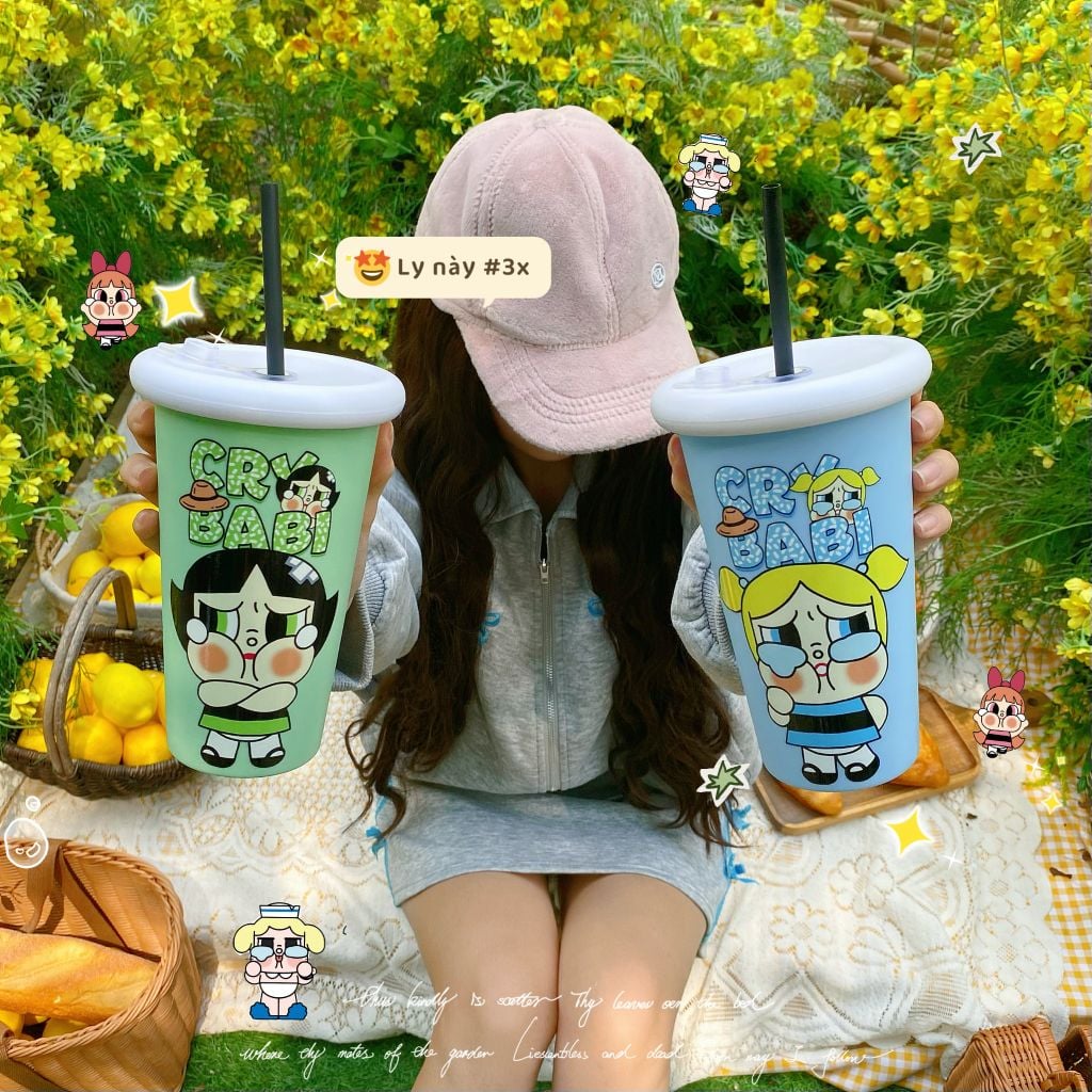  Ly Sỉ Sẵn In 3D Nổi Hoạ Tiết Crybaby 