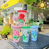  Ly Sỉ Sẵn IN 3D Nổi Đổi Màu Hoạ Tiết Ly Hoa 