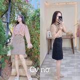  Chân váy ngắn chữ A xoắn nơ TK Ánh Ngọc - CV01 