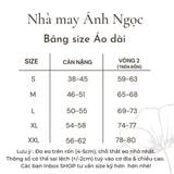  Áo Dài Nhí Xanh Cổ Tim Nơ Dễ Thương 