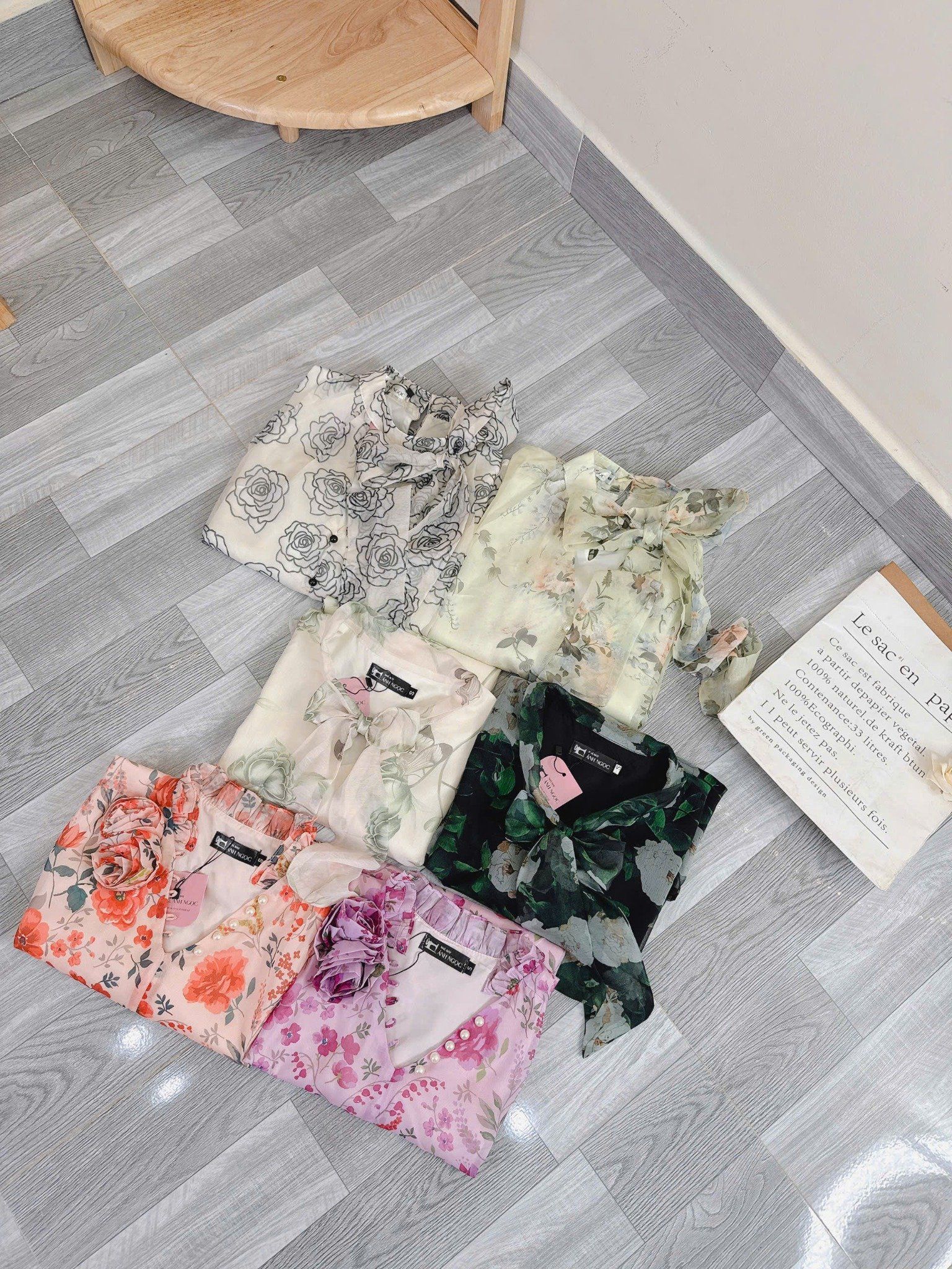  Áo SM Hoa mềm mịn nhiều màu TK Ánh Ngọc A05 