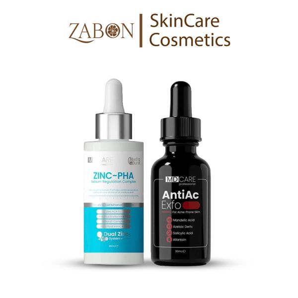 Combo Serum MD CARE ZINC PHA Sebum Regulation Complex và MD CARE AntiAc Exfo 30ml
