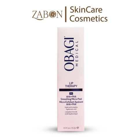 Tẩy tế bào chết môi Obagi Lip Therapy AHA + PHA Smoothing Micro-Peel giảm khô môi, làm môi mềm mịn 15ml