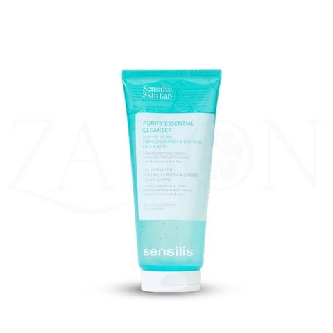Gel rửa mặt Sensilis Purify Essential Cleanser kiểm soát nhờn cho da dầu mụn 200ml