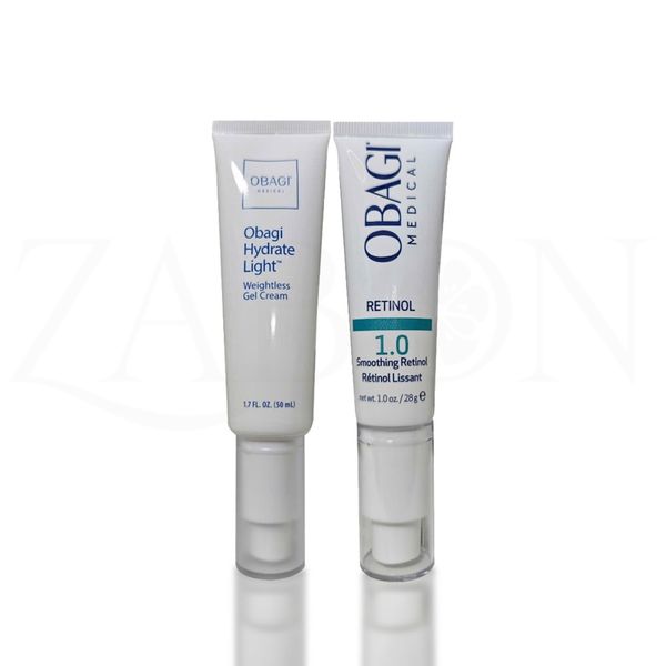 Combo Kem dưỡng ẩm Obagi Medical Hydrate Light Weightless Gel Cream 50ml & Kem chống lão hóa Obagi Retinol 1.0 28g