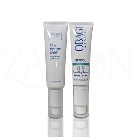 Combo Kem dưỡng ẩm Obagi Medical Hydrate Light Weightless Gel Cream 50ml & Kem dưỡng chống lão hoá Retinol Obagi 0.5 28g