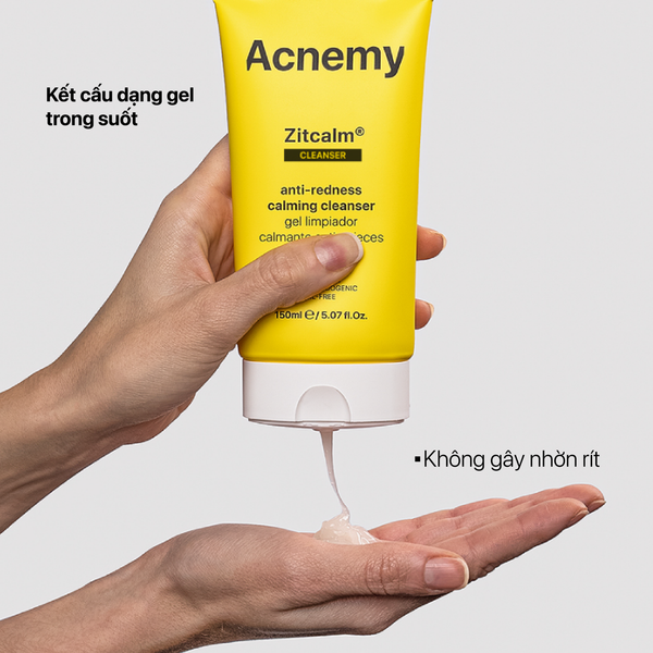 Gel rửa mặt Acnemy Zitcalm Anti-Redness Calming Cleanser giảm đỏ và làm dịu da 150ml