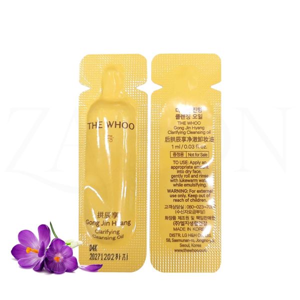 Combo 20 gói Sample Dầu tẩy trang THE WHOO Gong Jin Hyang Clarifiying Cleansing Oil 1ml