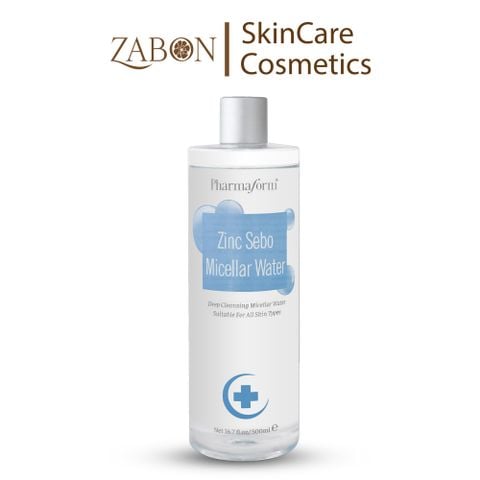 Nước tẩy trang Pharmaform Zinc Sebo Micellar Water dịu nhẹ, chuyên biệt cho da dầu & da mụn 500ml