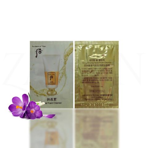 Combo 20 gói Sample Sữa rửa mặt dưỡng ẩm The history of Whoo Gongjinhyang Facial Foam Cleanser 2ml