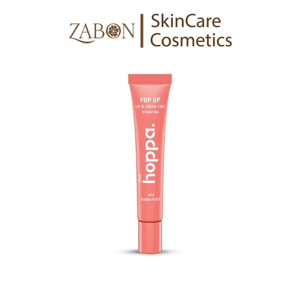 Son môi & má hồng The Hoppa Pop Up Lip & Cheek Tint Hydrating - Warm Peach 10ml