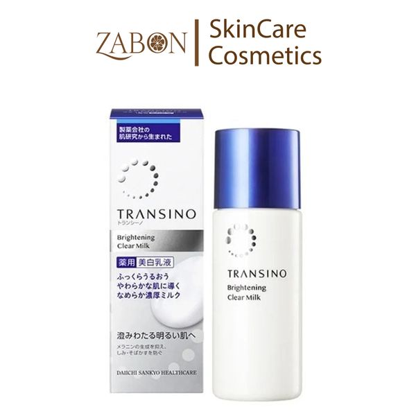 Sữa dưỡng TRANSINO Brightening Clear Milk dưỡng sáng da, giúp giảm lộ lỗ chân lông và dưỡng da ẩm mượt 100ml