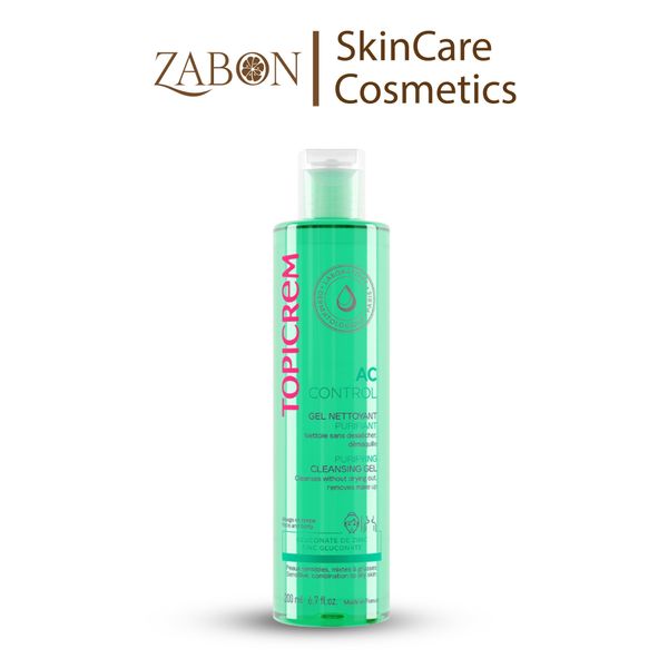 Gel rửa mặt Topicrem AC CONTROL Purifying Cleansing Gel - Rửa mặt nhẹ nhàng, không chứa xà phòng 200ml