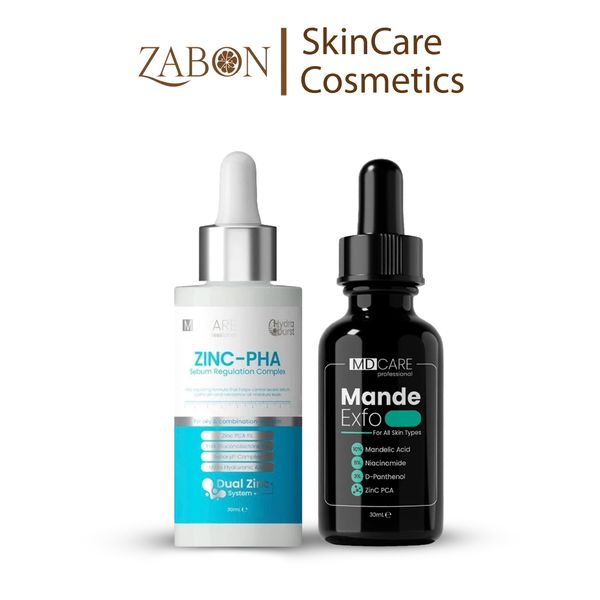 Combo Serum MD CARE ZINC PHA Sebum Regulation Complex và MD CARE Mande Exfo 30ml