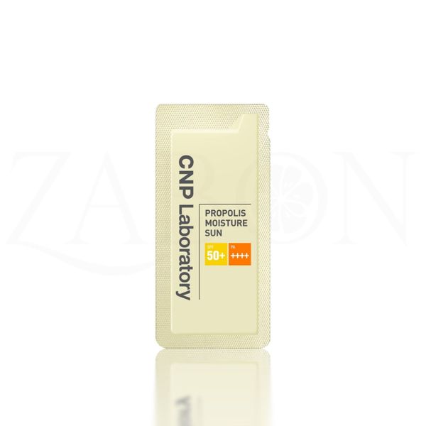 Combo 10 Sample Kem chống nắng keo ong phục hồi cấp ẩm cho da hỗn hợp thiên khô CNP Propolis Moisture Sun 1ml