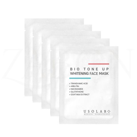 Combo 5 Usolab Bio Tone up whitening face mask giúp sáng da cải thiện sắc tố 5ml