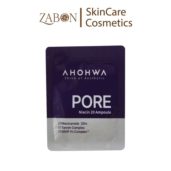 Sample Tinh chất Ahohwa Pore Niacin 20 Ampoule làm sáng, thu nhỏ lỗ chân lông 3ml