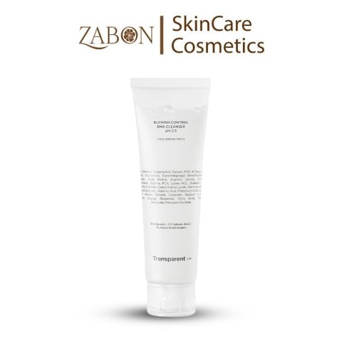 Sữa rửa mặt TRANSPARENT BLEMISH CONTROL BHA CLEANSER PH 3.5 kiểm soát mụn 150ml