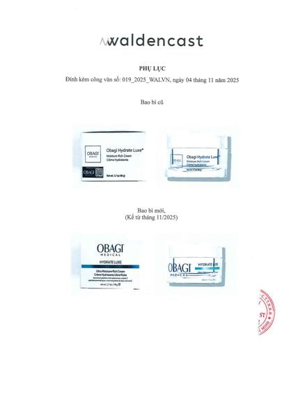 Kem dưỡng ẩm Obagi Hydrate Luxe Moisture-Rich Cream 48g