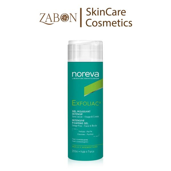 Gel rửa mặt Noreva Exfoliac Intensive Foaming hỗ trợ làm sâu dịu nhẹ cho da dầu mụn 200ml