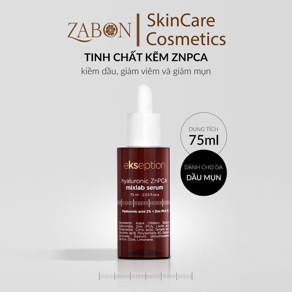 Bộ đôi Serum Ekseption Hyaluronic B5 mixlab & Ekseption Hyaluronic ZnPCA  dưỡng ẩm, giúp kiềm dầu, phục hồi da 75ml