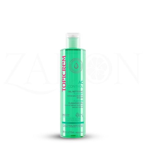 Gel rửa mặt Topicrem AC CONTROL Purifying Cleansing Gel - Rửa mặt nhẹ nhàng, không chứa xà phòng 200ml