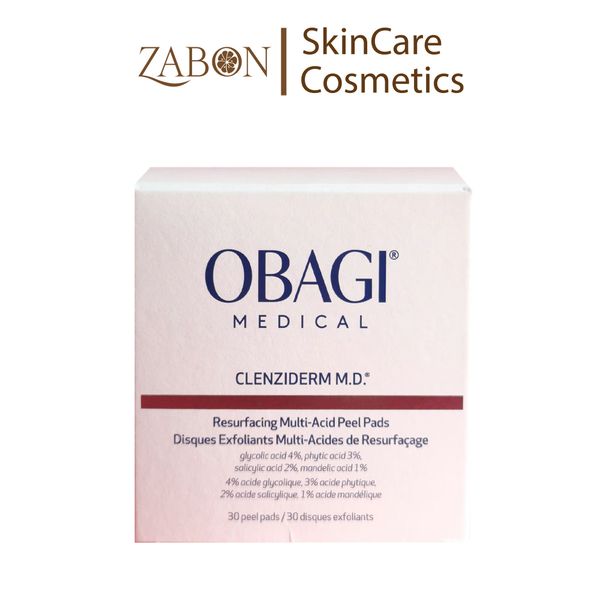 Miếng tẩy tế bào chết Obagi Clenziderm M.D. Resurfacing Multi-Acid Peel Pads