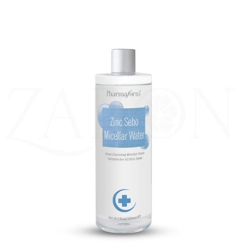 Nước tẩy trang Pharmaform Zinc Sebo Micellar Water dịu nhẹ, chuyên biệt cho da dầu & da mụn 500ml