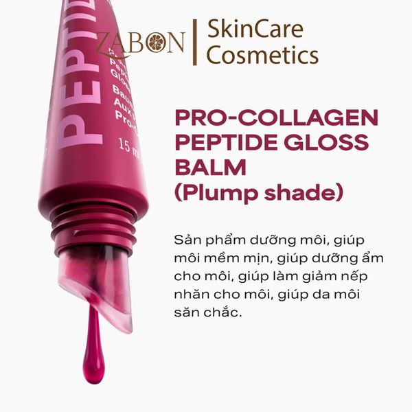 Son Paula's Choice Pro-Collagen Peptide Gloss Balm Deep Plum dưỡng môi căng mọng và giảm nếp nhăn có màu 15ml